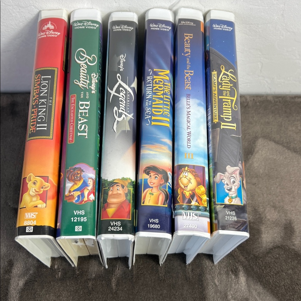 🦁✨ Vintage Disney Sequel VHS Lot of 5 | Rare Collectible Classics!